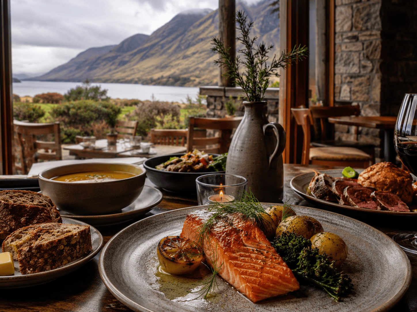 Highland-inspired dining setting